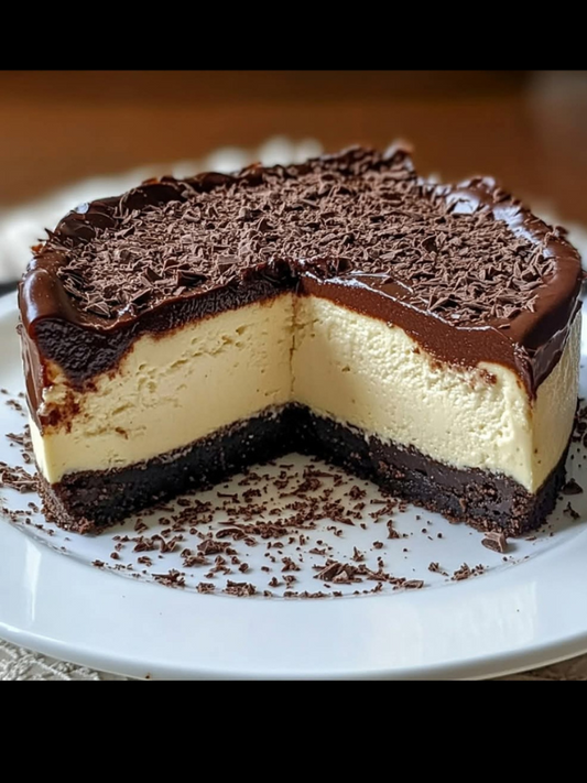 Boston Chocolate Cream Pie Cheesecake 🍫🍰