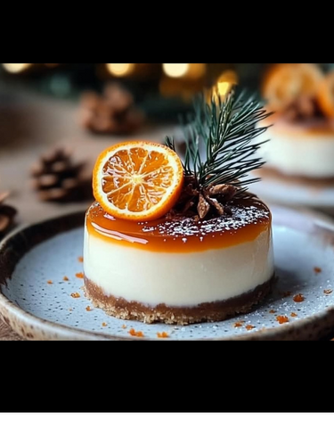 Dômes de Cheesecake Épicés au Pain d'Épices et Oranges Caramélisées 🎄🍊✨