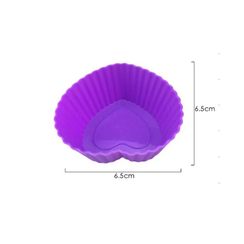 Lot 6 Moules de cupcake Coeur en silicone