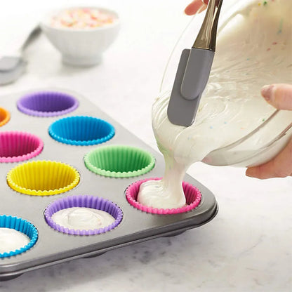 Lot 6 Moules de cupcake Coeur en silicone