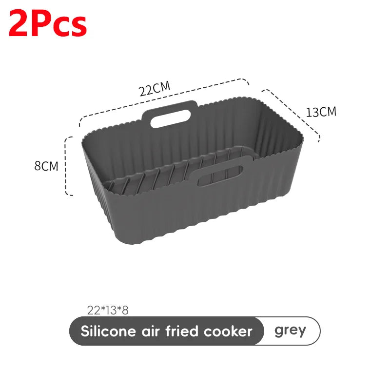 Lot de 2 paniers en Silicone pour Air Fryer Dual