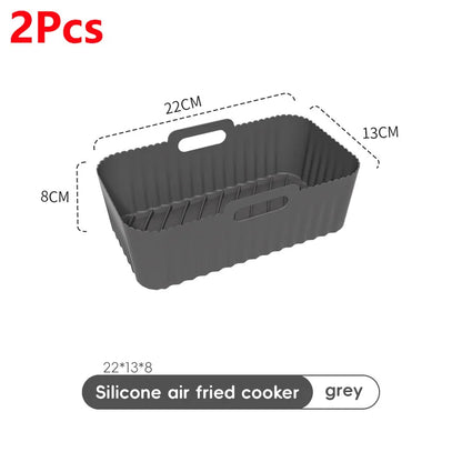 Lot de 2 paniers en Silicone pour Air Fryer Dual