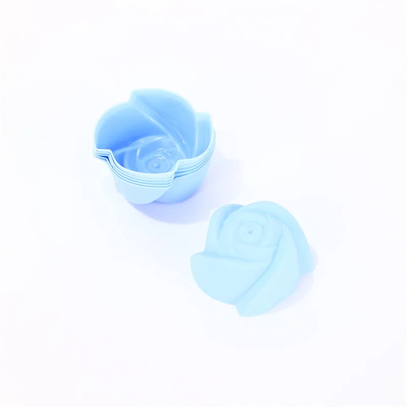 Lot 6 Moules de cupcake Fleurs en silicone