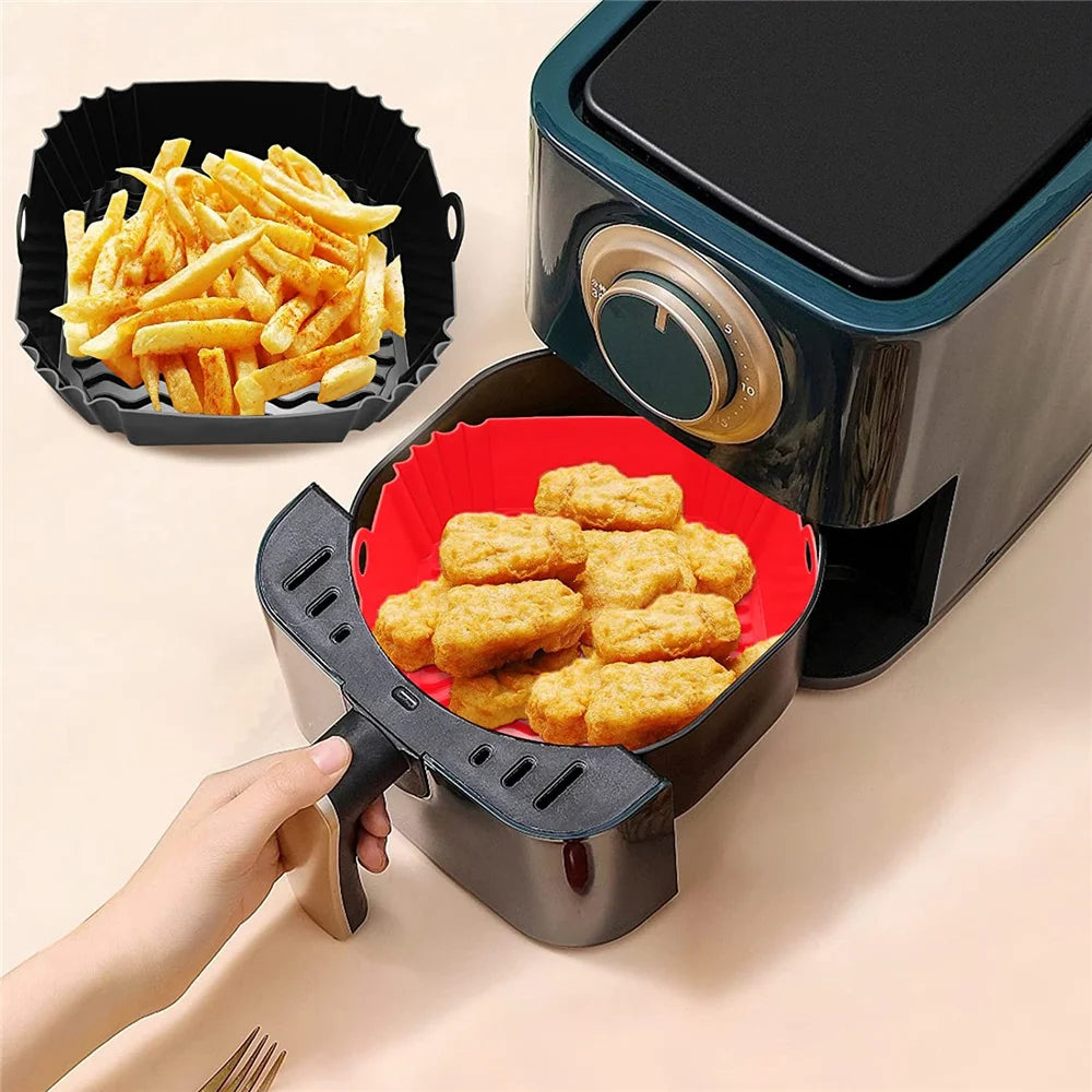 Panier Carré en silicone pour Air fryer