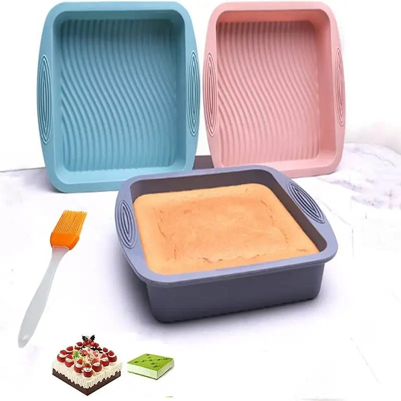 Moule forme Carré grand gâteau en silicone