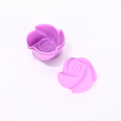 Lot 6 Moules de cupcake Fleurs en silicone