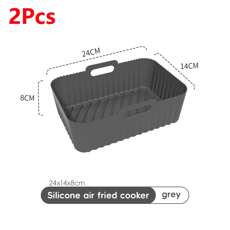 Lot de 2 paniers en Silicone pour Air Fryer Dual