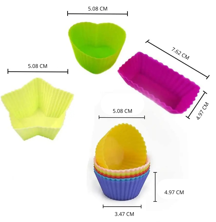 Lot de 40 Moules à Cupcakes en Silicone